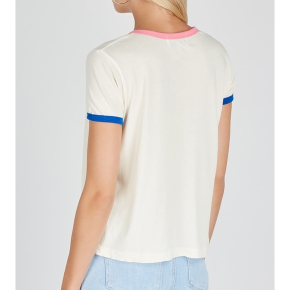 WILDFOX Cabanacation Tee Shirt Top Cotton NWT - Picture 3 of 7